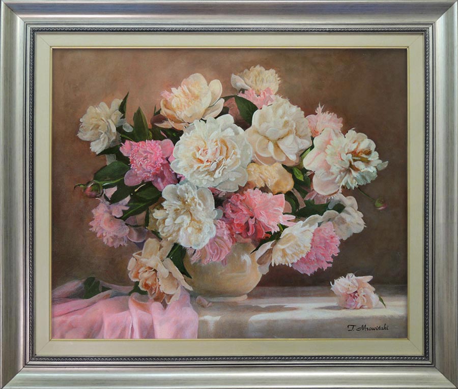 różowe peonie piwonie obrazy peonie