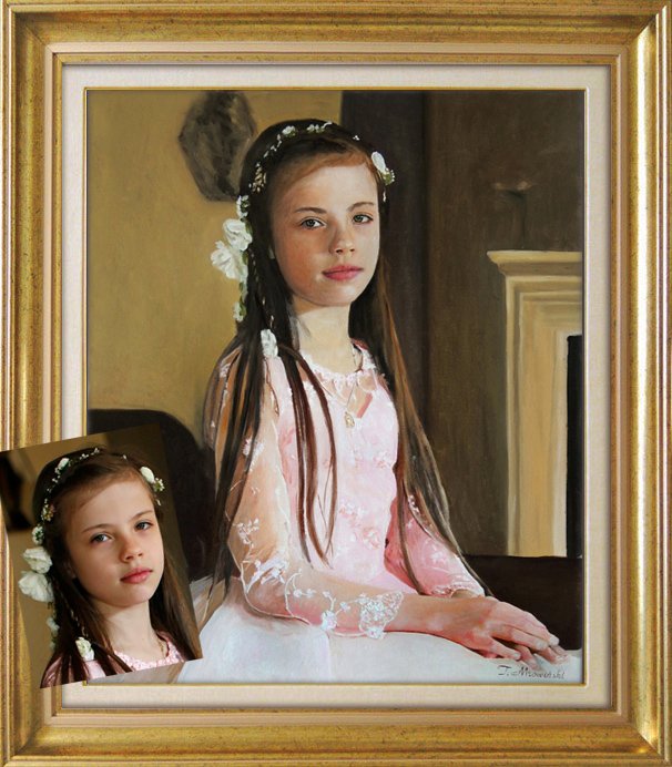 portret prezent na komunie