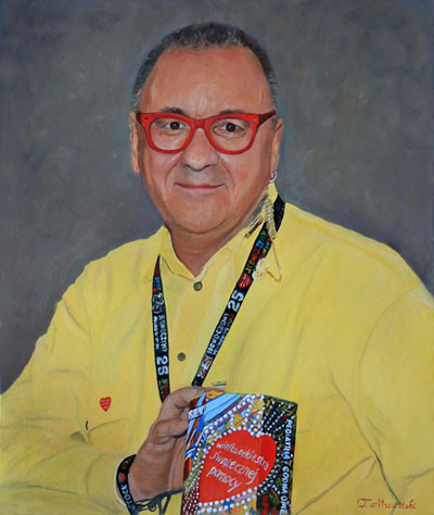 Jurek Owsiak portret olejny