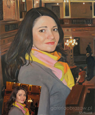portret olejny kobiety