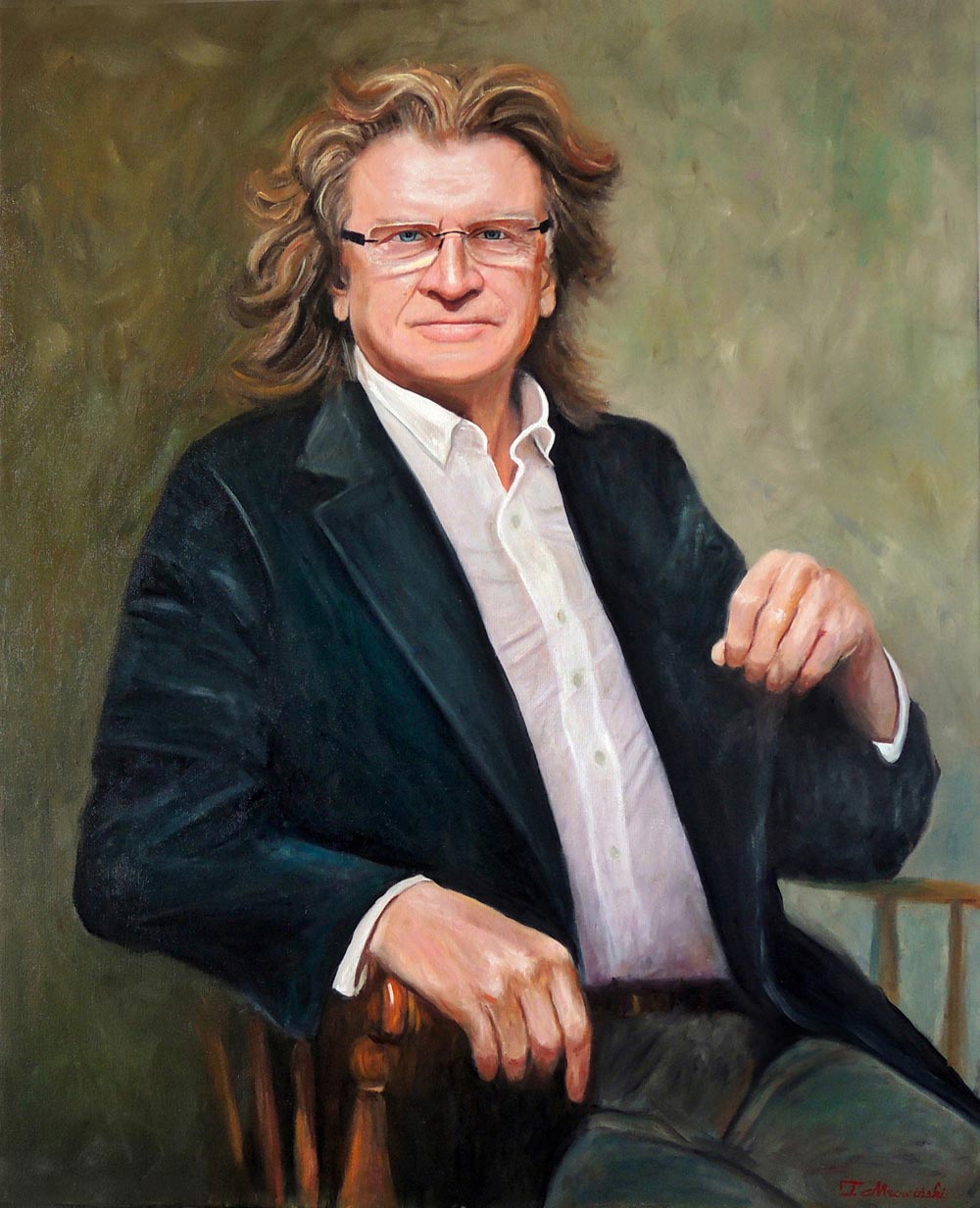 Zbigniew Wodecki portret olejny