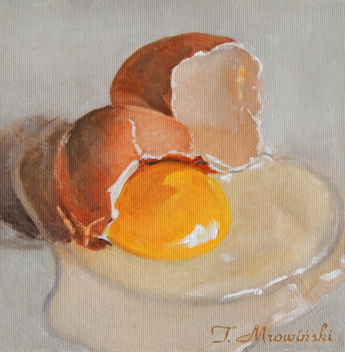 obraz olejny jajka