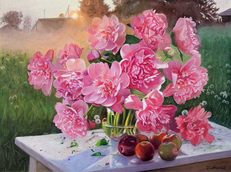 peonie obrazy olejne obrazy peonie